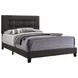Mapes Charcoal Upholstered King Panel Bed