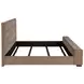 Senna Brown California King Upholstered Platform Bed with Audio Flame Visualizer