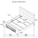 Senna Brown California King Upholstered Platform Bed with Audio Flame Visualizer