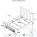 Senna Brown Queen Upholstered Panel Bed with Audio Flame Visualizer
