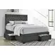 Soledad Gray Upholstered Queen Storage Platform Bed