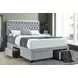 Soledad Light Gray Upholstered Queen Storage Platform Bed