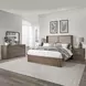 Bendfield Burnished Clay and Textured Gravel King Upholstered Shelter Bed