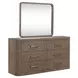 Bendfield Burnished Clay 6 Drawer Dresser with Mirror