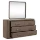 Bendfield Burnished Clay 6 Drawer Dresser with Mirror