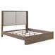 Bendfield Burnished Clay and Textured Gravel King Upholstered Shelter Bed