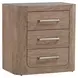 Bendfield Burnished Clay 3 Drawer Nightstand with USB Charging