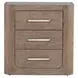 Bendfield Burnished Clay 3 Drawer Nightstand with USB Charging