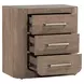 Bendfield Burnished Clay 3 Drawer Nightstand with USB Charging