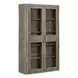 South Bend Burnished Clay 2 Door Bunching Display Cabinet with LED