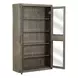 South Bend Burnished Clay 2 Door Bunching Display Cabinet with LED