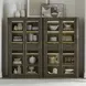 South Bend Burnished Clay 2 Piece Bunching Display Cabinet Set with LED