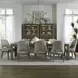 South Bend Burnished Clay and Textured Gravel Upholstered 9 Piece Extendable Rectangular Dining Set