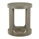 South Bend Burnished Clay and Beige Round Concrete Top Chairside Table