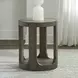 South Bend Burnished Clay and Beige Round Concrete Top Chairside Table
