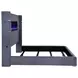 Tisdall Gray King Upholstered Fireplace Panel Bed