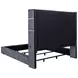 Tisdall Gray California King Upholstered Panel Bed with Flame Visualizer