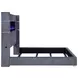 Tisdall Gray California King Upholstered Panel Bed with Flame Visualizer