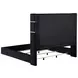 Tisdall Black California King Upholstered Panel Bed with Flame Visualizer