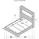 Tisdall Black California King Upholstered Panel Bed with Flame Visualizer