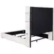Tisdall Cream California King Upholstered Panel Bed with Flame Visualizer