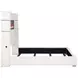 Tisdall Cream California King Upholstered Panel Bed with Flame Visualizer