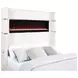 Tisdall Cream California King Upholstered Panel Bed with Flame Visualizer