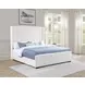 Natasha Cream King Upholstered Wingback Panel Bed