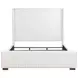 Natasha Cream King Upholstered Wingback Panel Bed