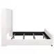 Natasha Cream King Upholstered Wingback Panel Bed