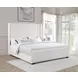 Natasha Cream California King Upholstered Platform Bed with Nailhead Trim