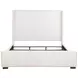 Natasha Cream California King Upholstered Platform Bed with Nailhead Trim