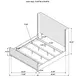 Natasha Cream California King Upholstered Platform Bed with Nailhead Trim