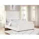 Natasha Cream Queen Upholstered Wingback Panel Bed