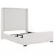 Natasha Cream Queen Upholstered Wingback Panel Bed