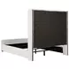 Natasha Cream Queen Upholstered Wingback Panel Bed