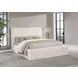 Rebecca Cream California King Upholstered Panel Bed