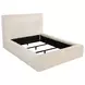 Rebecca Cream California King Upholstered Panel Bed