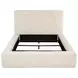 Rebecca Cream California King Upholstered Panel Bed