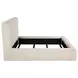 Rebecca Cream California King Upholstered Panel Bed