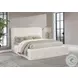 Rebecca Cream Faux Fur Queen Upholstered Panel Bed