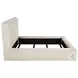 Rebecca Cream Faux Fur Queen Upholstered Panel Bed