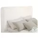 Rebecca Cream Faux Fur Queen Upholstered Panel Bed
