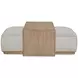 Elements Gray Ottoman and Tray Table