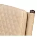The Harley Cappuccino White Leather Upholstered Accent Chair