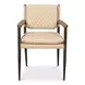 The Harley Cappuccino White Leather Upholstered Accent Chair