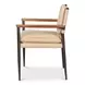The Harley Cappuccino White Leather Upholstered Accent Chair