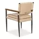 The Harley Cappuccino White Leather Upholstered Accent Chair