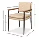 The Harley Cappuccino White Leather Upholstered Accent Chair
