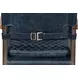 The Harley Chateau Blue Leather Upholstered Accent Chair